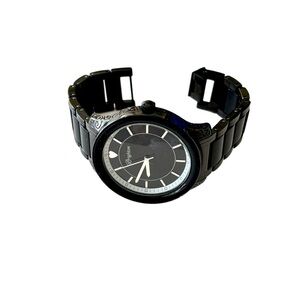Brighton Carpenteria Watch Black Link Watch.  Clean lines works new battery